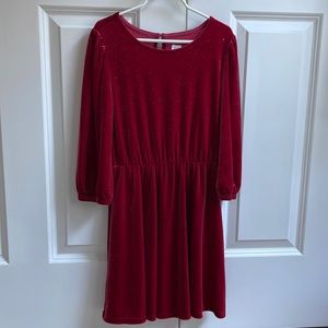 ❤️GAP red sparkle velvet dress❤️